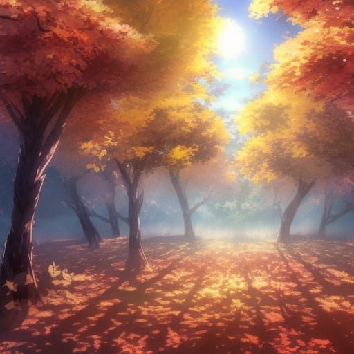 Tree of Bittersweet Seasons in Japanese Anime Style