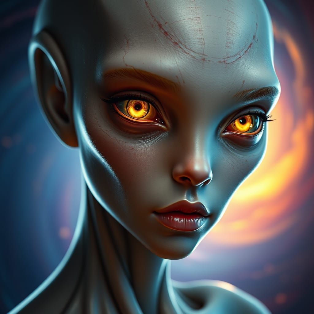 Stunning Alien Being in Concept Art Style