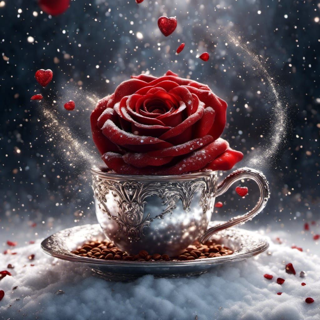 Romantic Roses in Snowy Paradise
