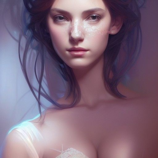 Sensual Lingerie Portrait in Triadic Colors