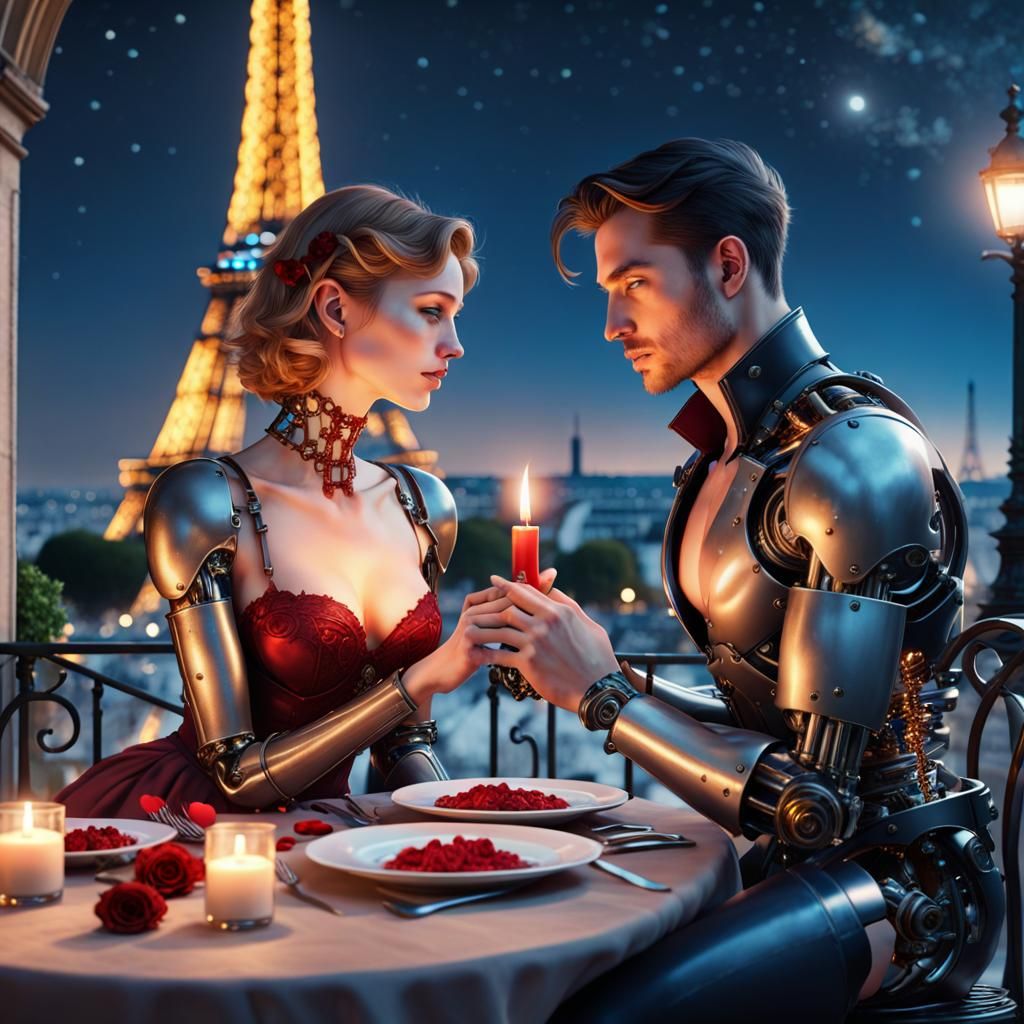 Cyborg Lovers in Parisian Romance