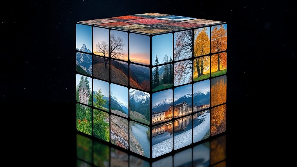Surreal Rubik's Cube of Global Seasons