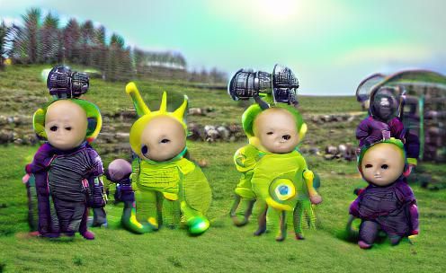 Cybernetic Teletubbies: Borg-Infused 8K 3D Art