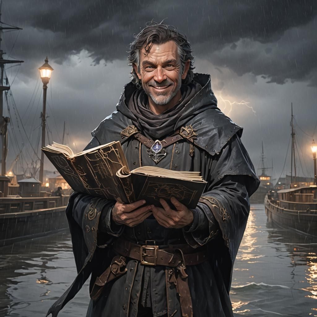 wizard returning from journey