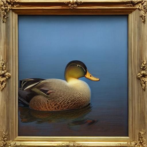 Glamorous Duck in Elegant Plume