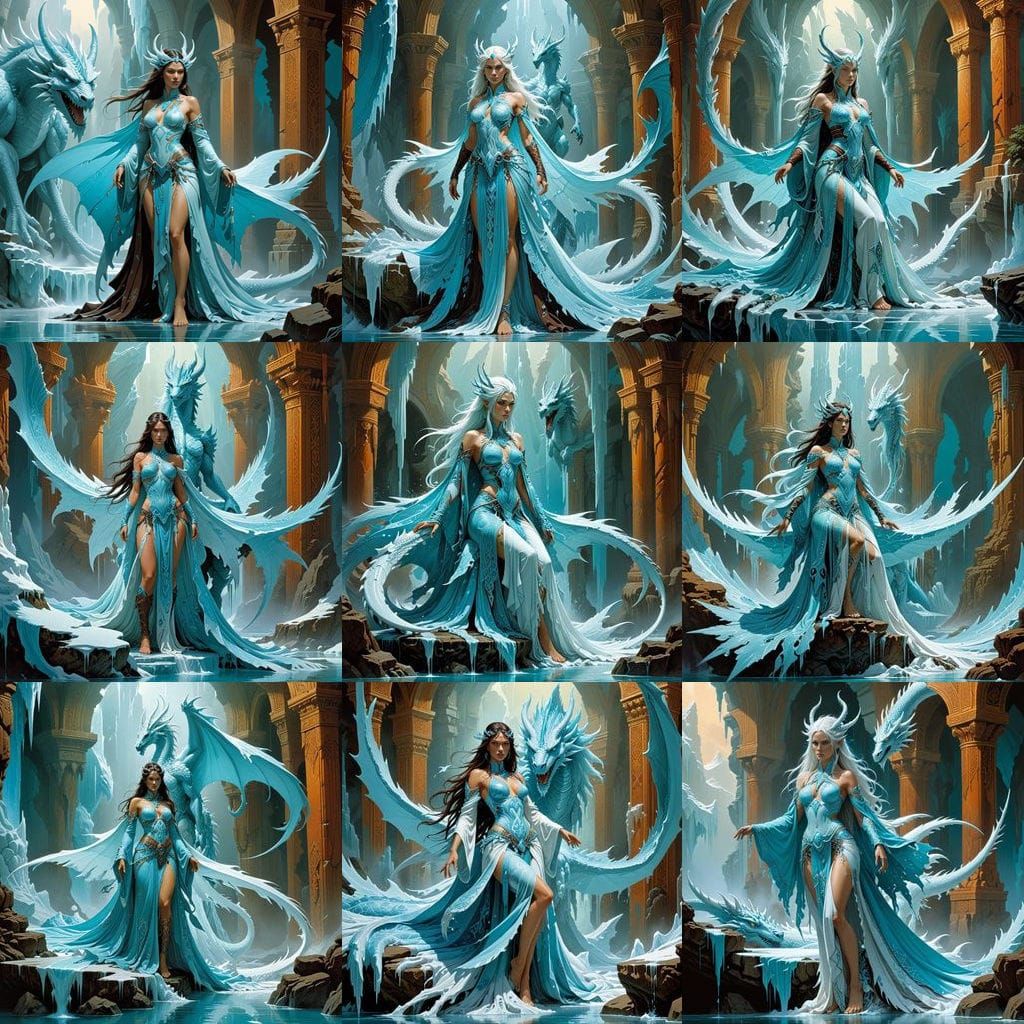 Ice Dragoness inspired by @Galaxywow