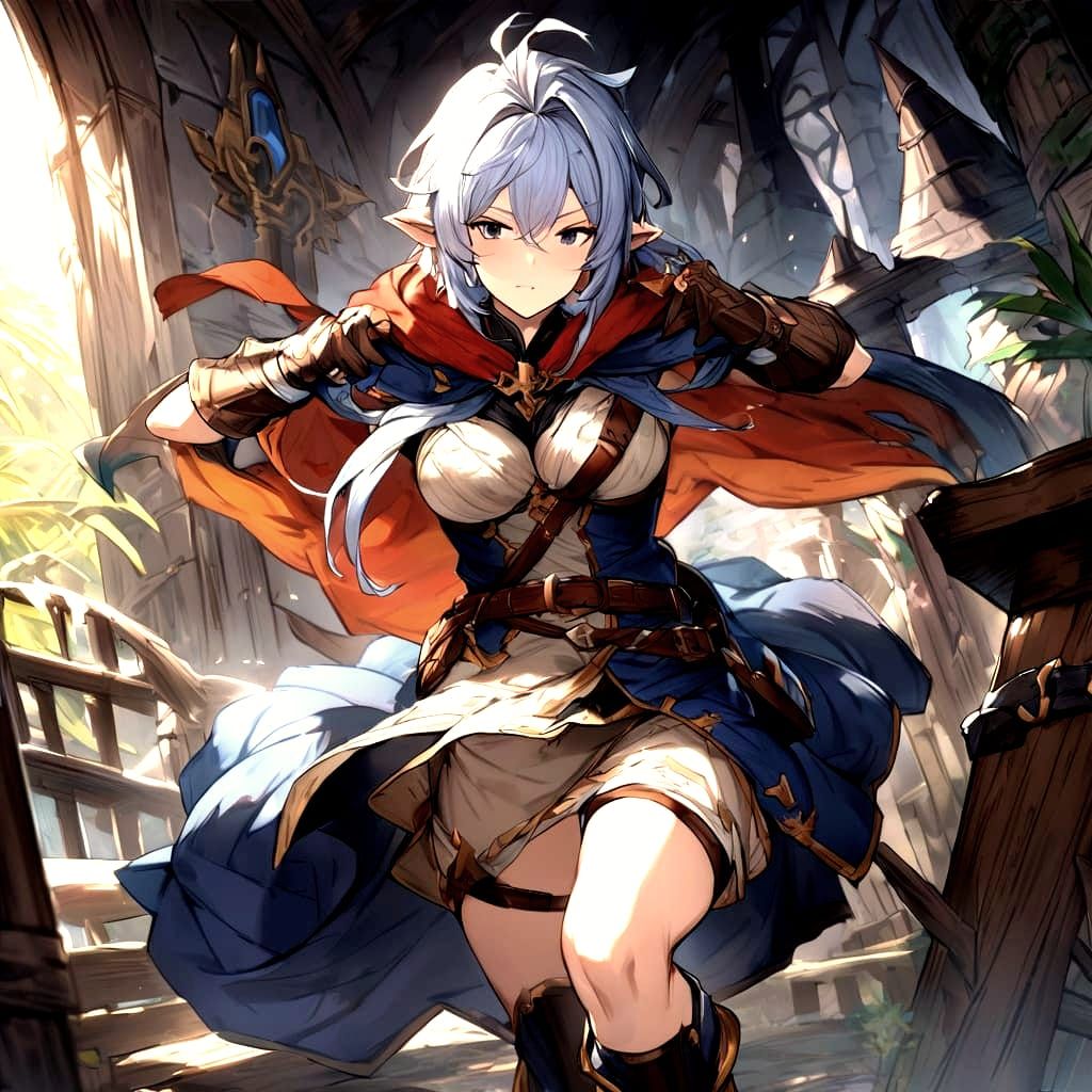 Epic Half-drow Mage in Forgotten Realms