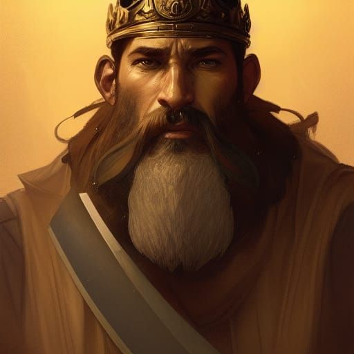 Epic King in Triadic Colors with Hyperdetailed Lighting