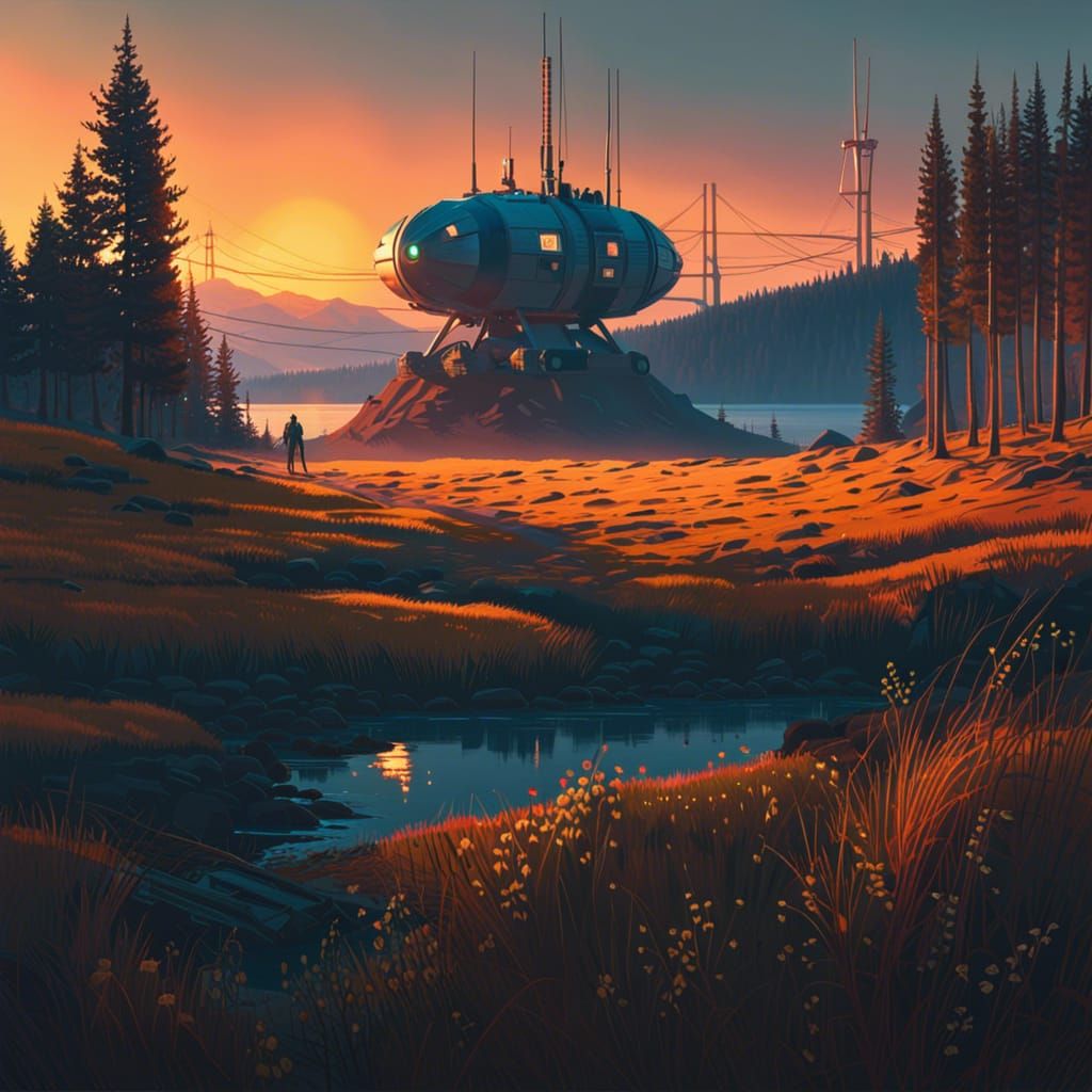 Sci-Fi Landscape in Dreamlike Style