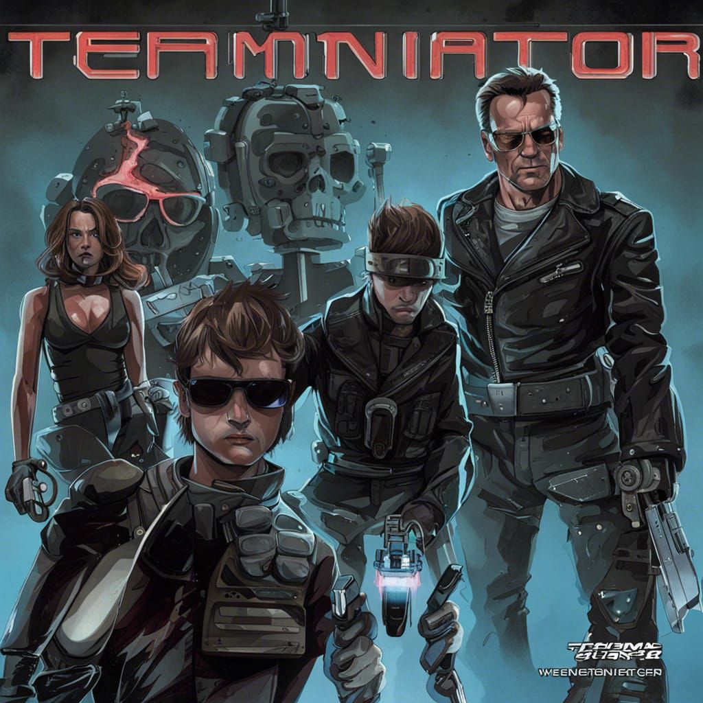 Cyberpunk Terminator Silhouette