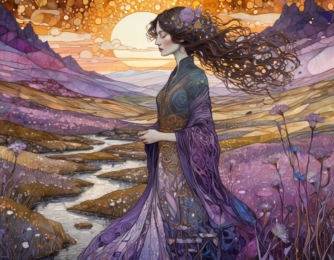 Ethereal Scottish Spring in Lavender Hues