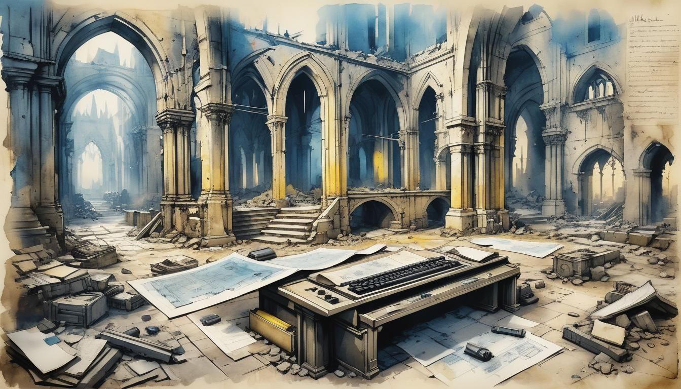 Warhammer 40k Locations Inspired by Watercolor Urban Ruins