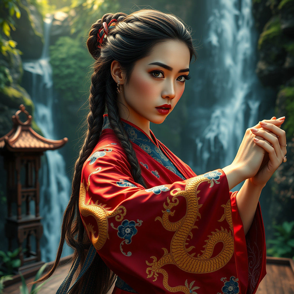 Enchanting Tango Dancer in Traditional Japanese Kimono