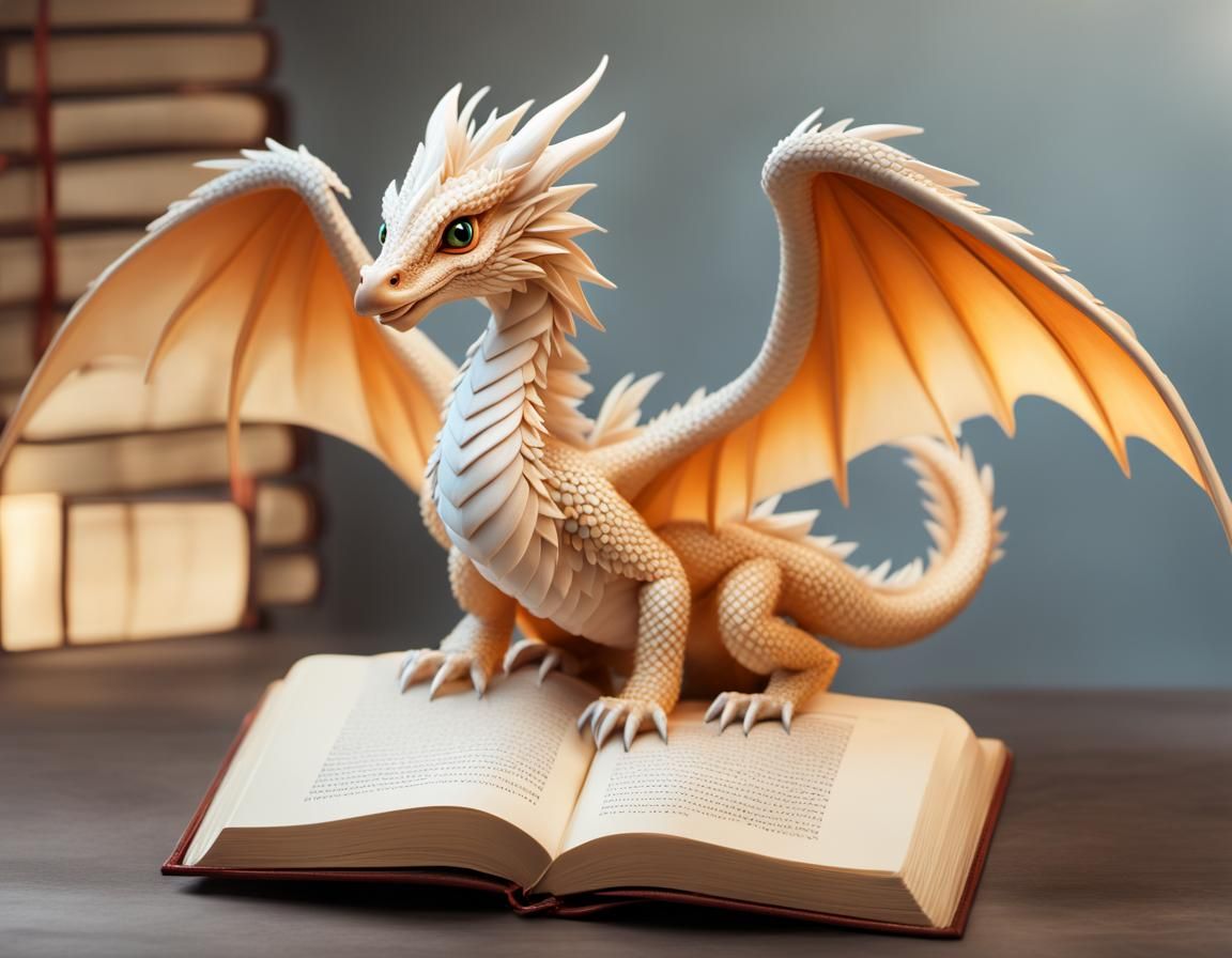 Realistic Phenix Dragon Portrait in Soft Pastel Colors