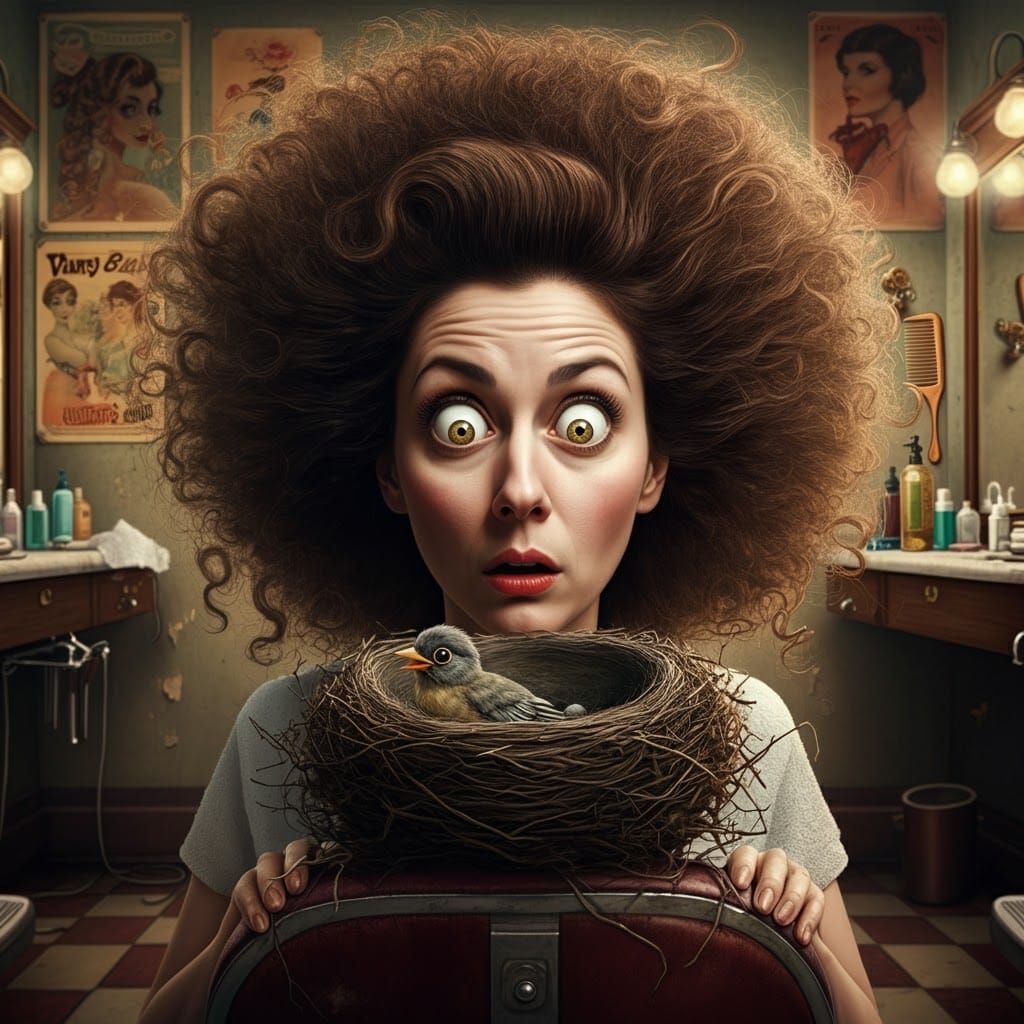 <lora:Kyootness:1.0>

a woman sits on a chair at a hairdress...