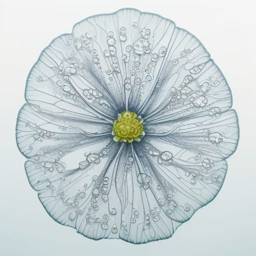 Intricate Water Buttercup: A Fluid Floral Design