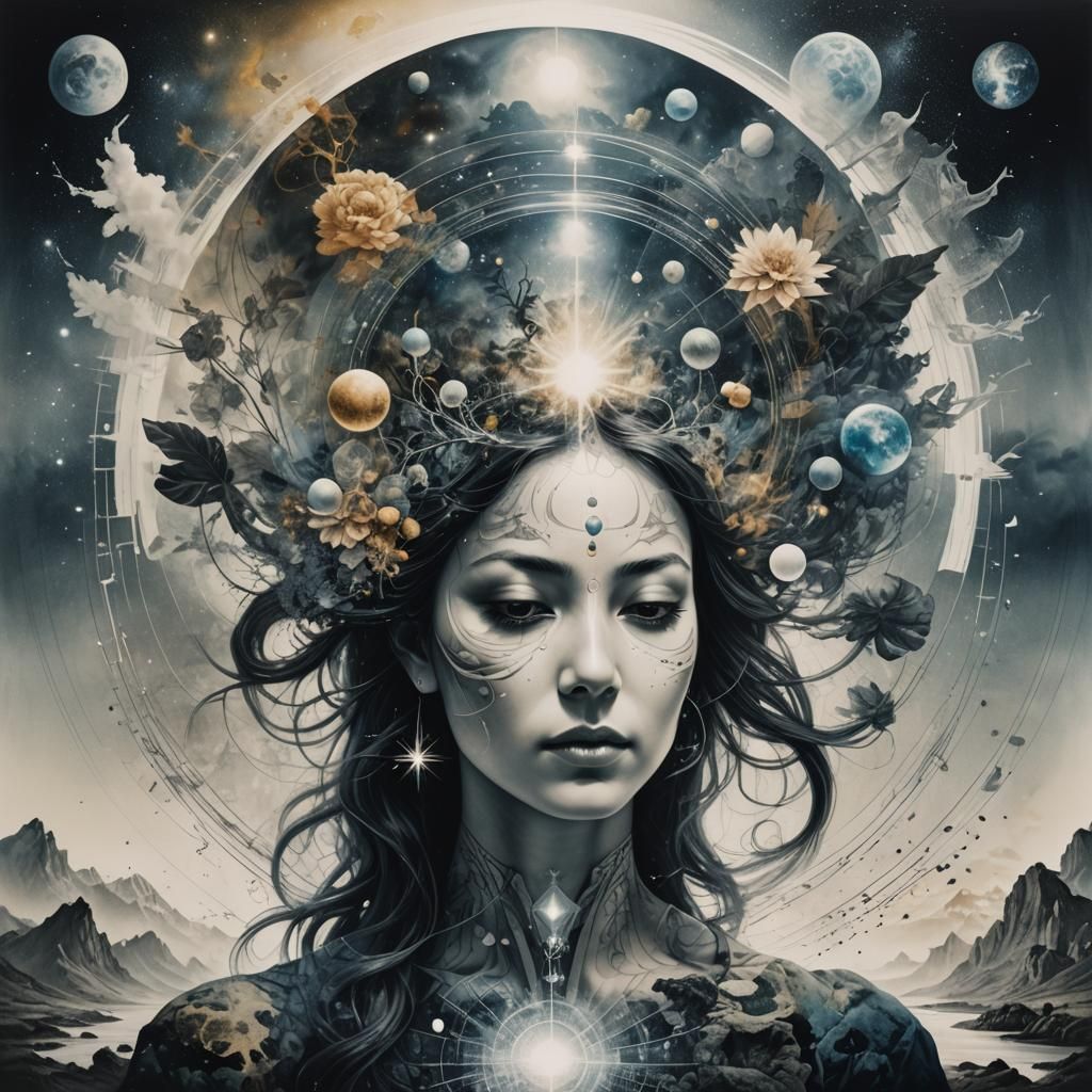 Stunning Double Exposure Lithography Artwork: Spirituality i...