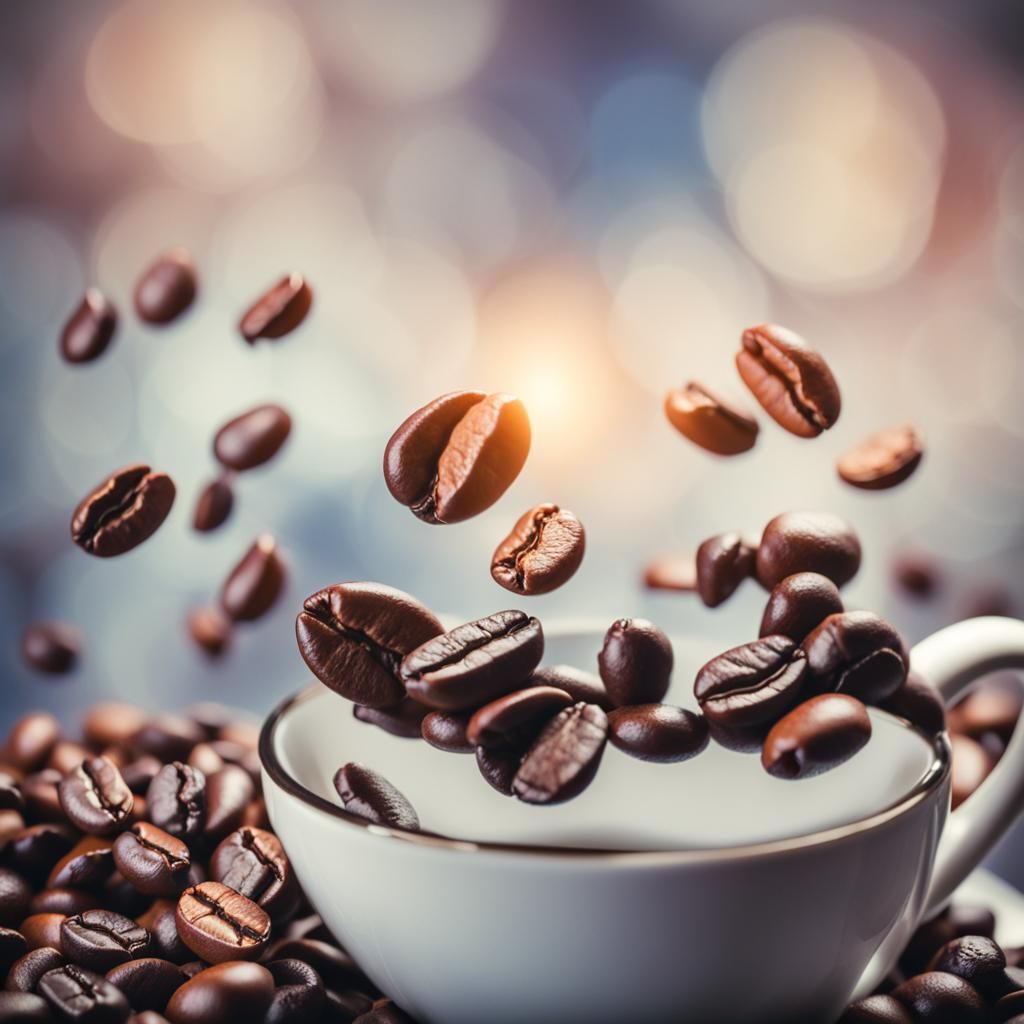 Coffee Beans in Radiant Bokeh