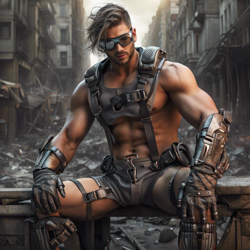 Cyborg Warrior Unveiled in Post-Apocalyptic Dystopia