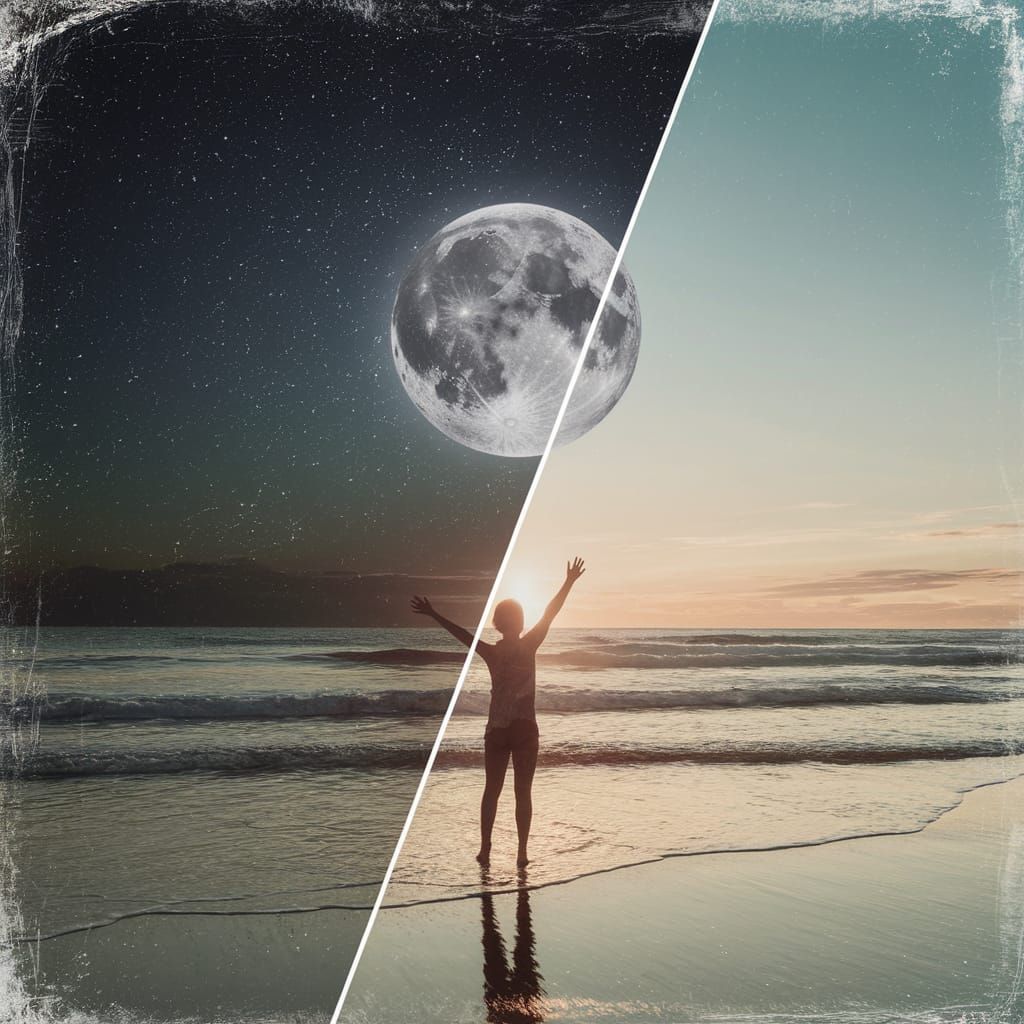 Day and Night Juxtaposition in Concept Art Style