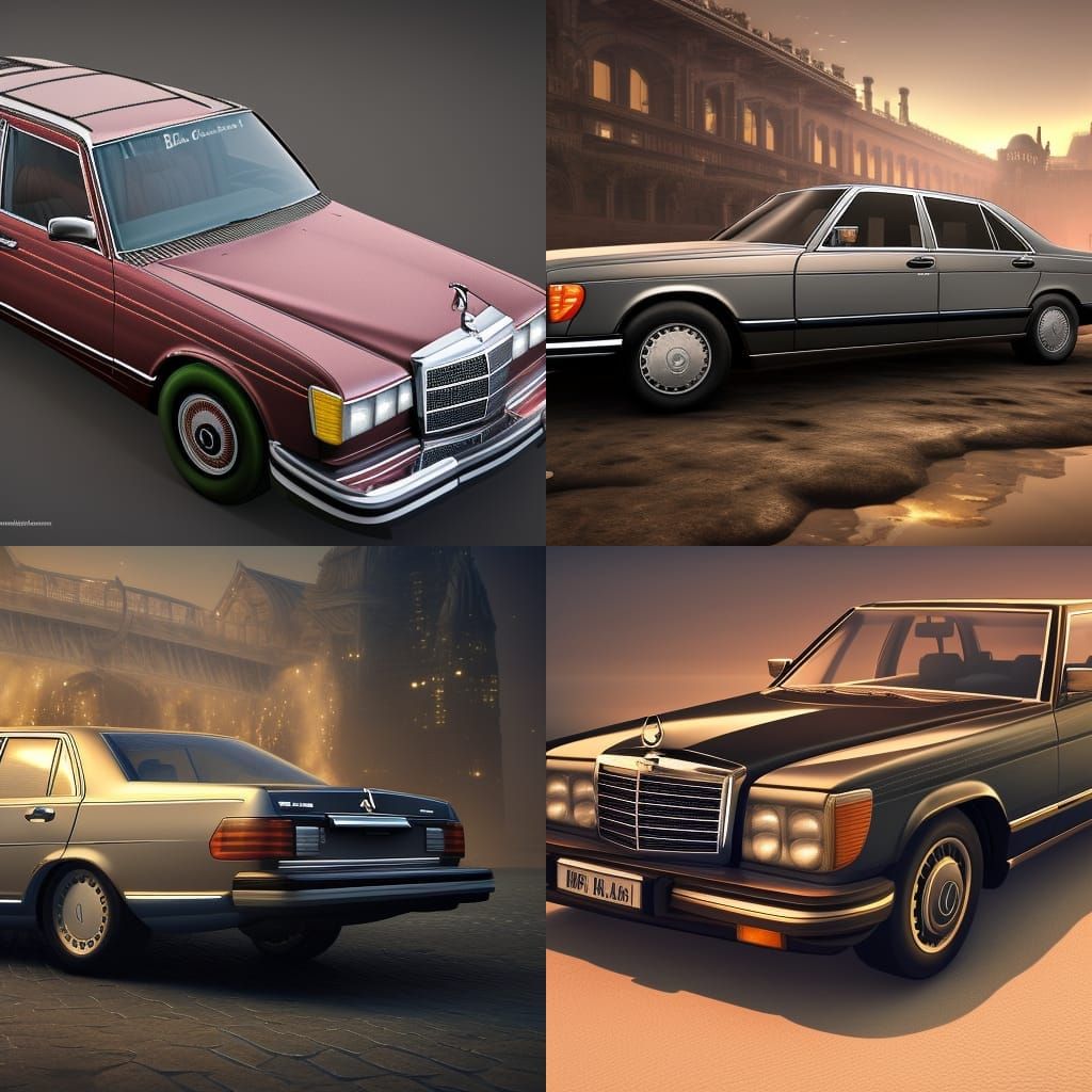 Vintage Fantasy Mercedes Concept Art