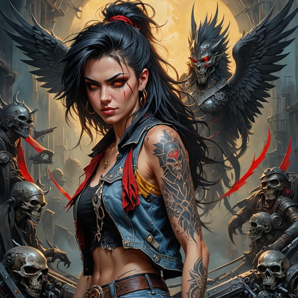Satanic Angel Maîtresse in Post Apocalyptic Ultra Realistic...