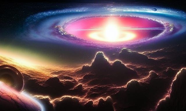 Cosmic Surrealism: Massive Black Hole Envelops Vibrant Galax...