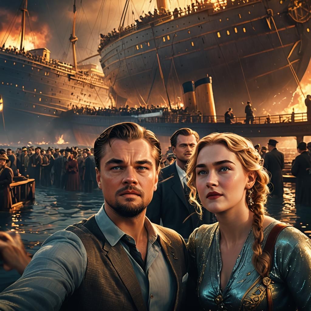 Leonardo DiCaprio and Kate Winslet in a Vibrant Fantasy Conc...