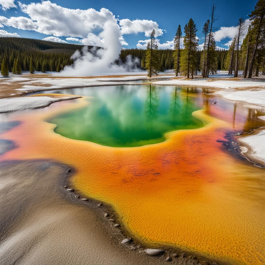 Yellowstone Landscapes in Vibrant Colors