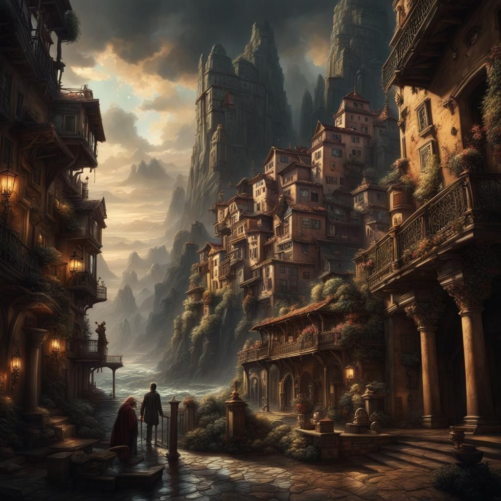 Epic Fantasy Knight in a Dark, Atmospheric Digital Painting