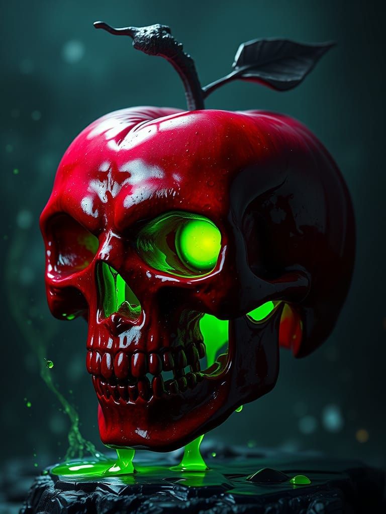 Dark Fantasy Skull Apple Masterpiece in Unreal Engine