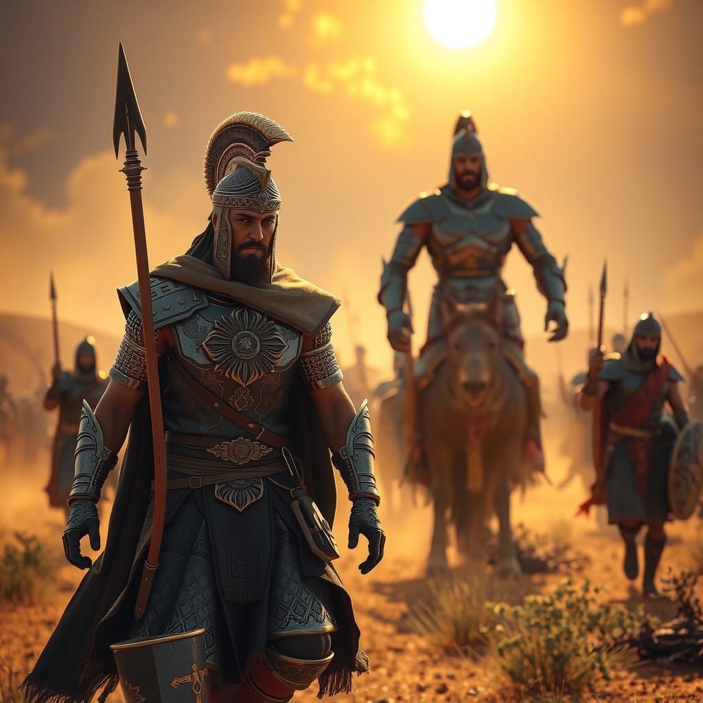 King David Leads Army in Epic Battle