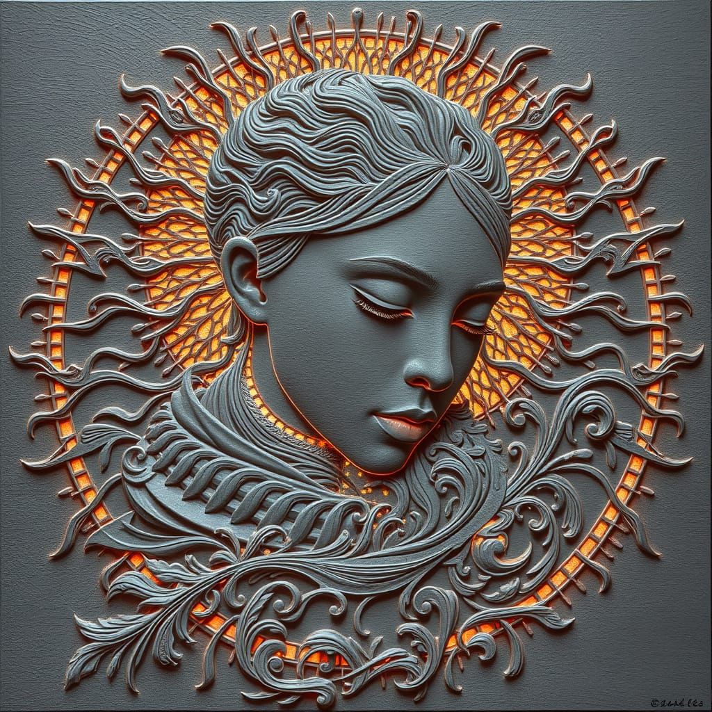 Cryosepulchral Elegance in Chiaroscuro Neonism Style