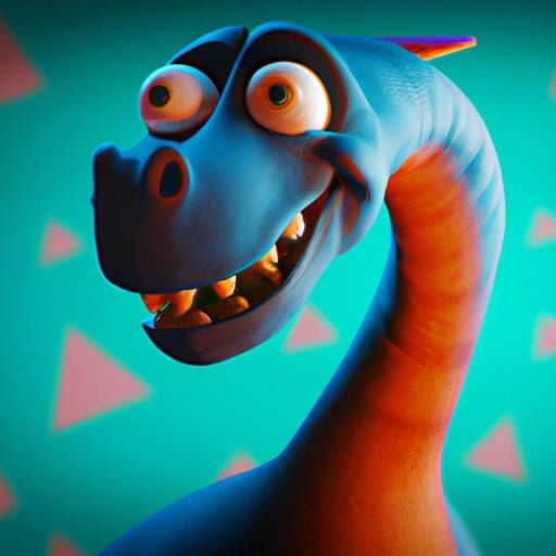 Stunning Pixar-Style 3D Dino Concept Art