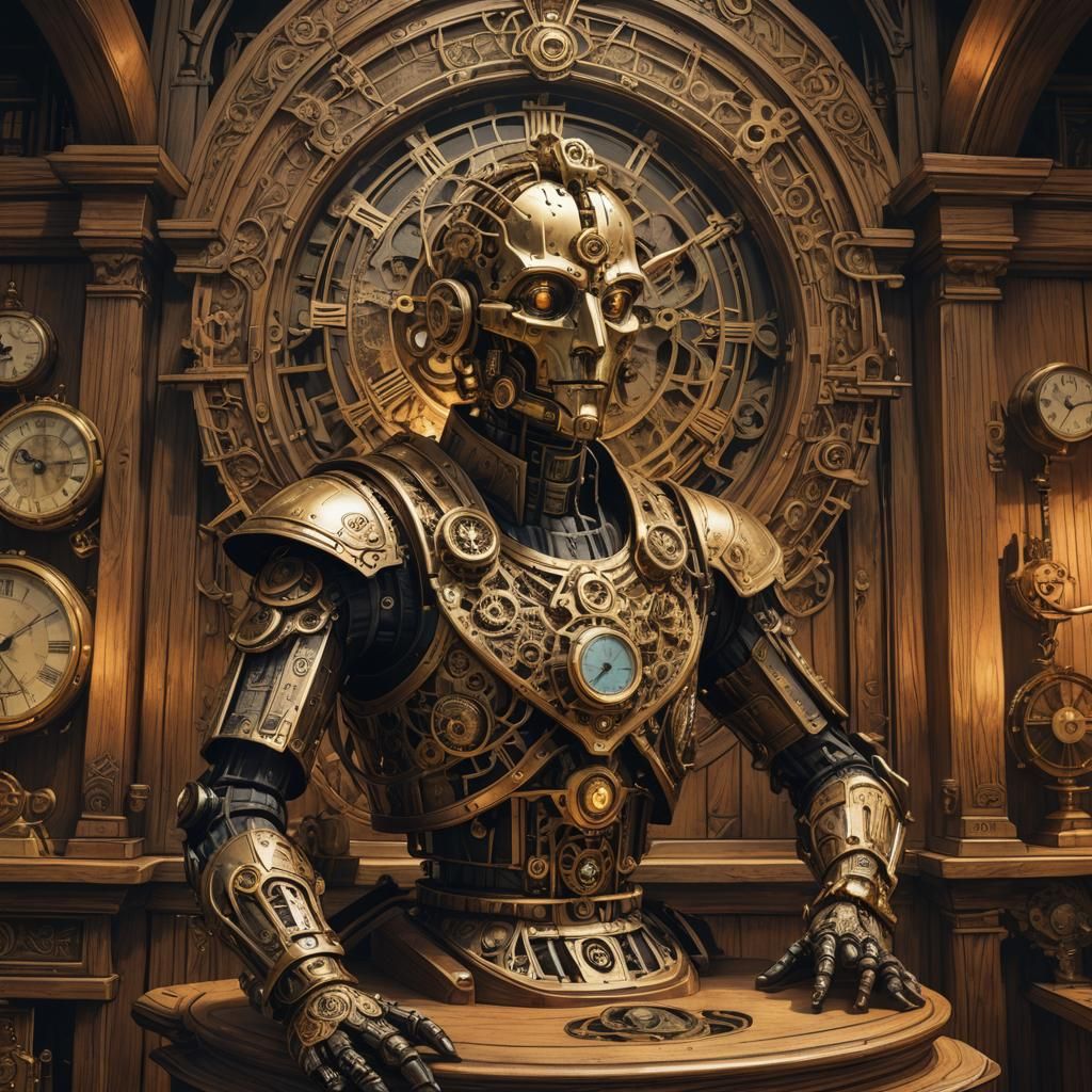 Steampunk Android Clockwork Mechanical Marvel