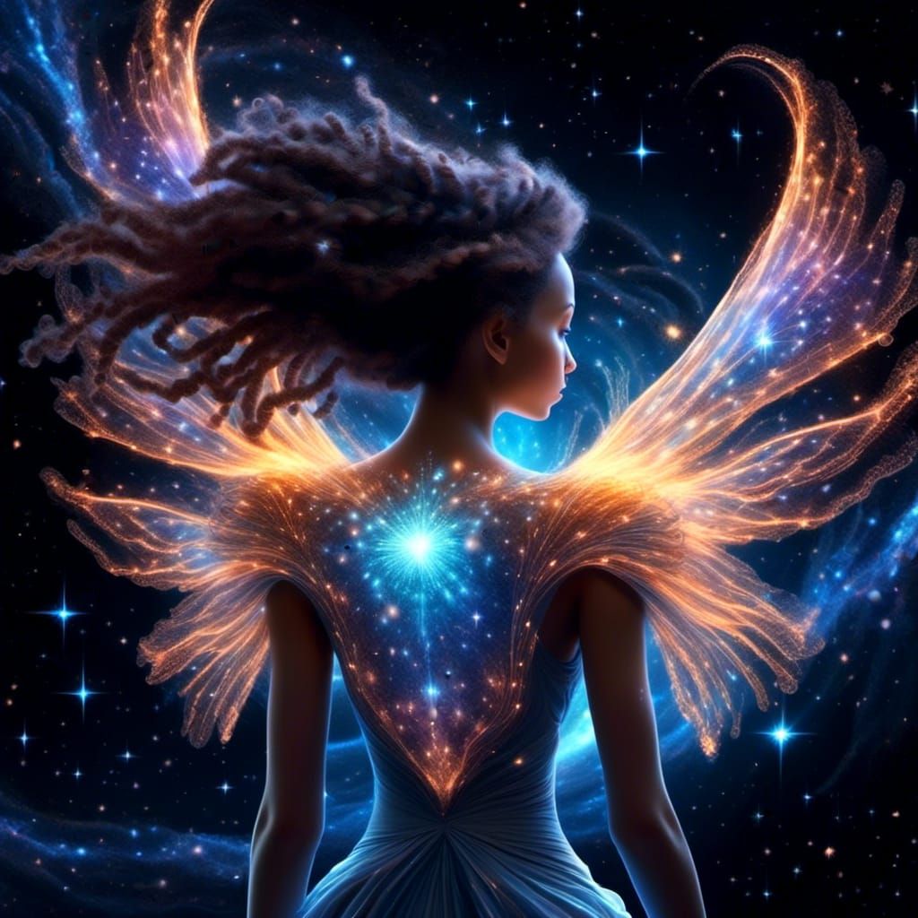 Celestial Fairy in Stardust Flight