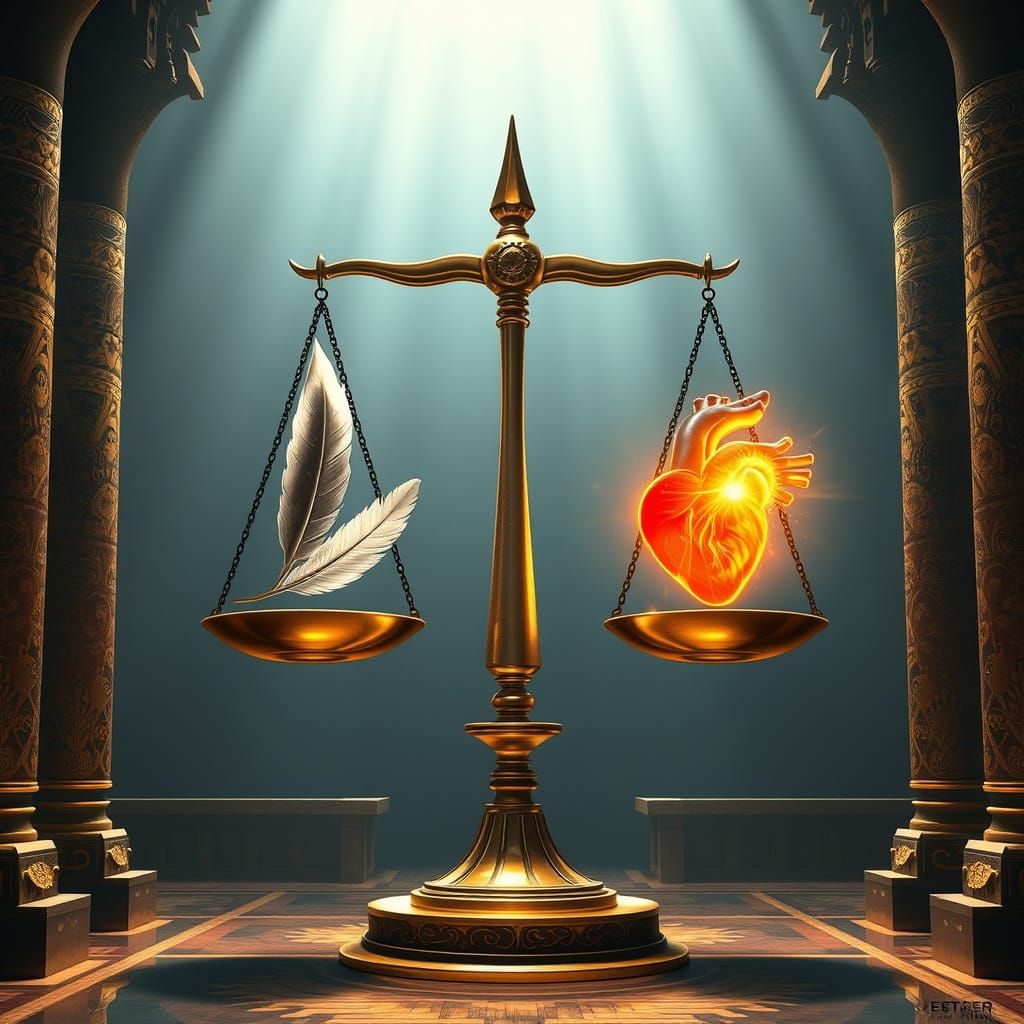 Scales of Maat: Egyptian Afterlife Judgment