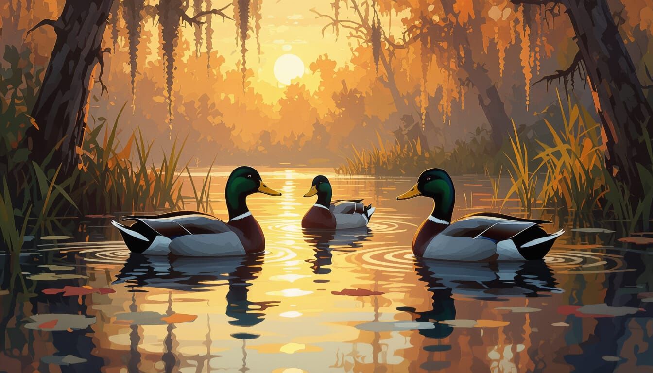 Impressionistic - Mallard Ducks 🦆