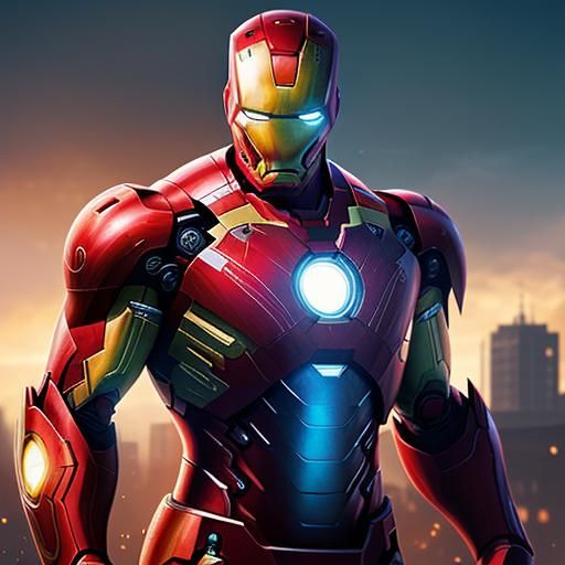 Hyperrealistic Iron Man Concept Art