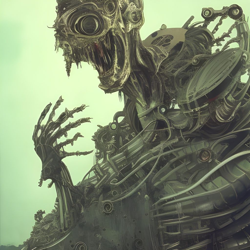 Cyberpunk Space Gargoyle on Juggernaut Ship