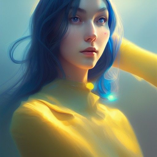 Fantasy Portrait in Auroracore Digital Style