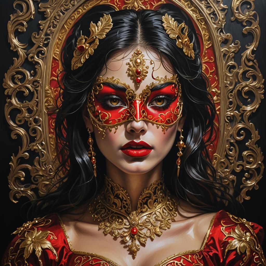 Red & Gold Masque