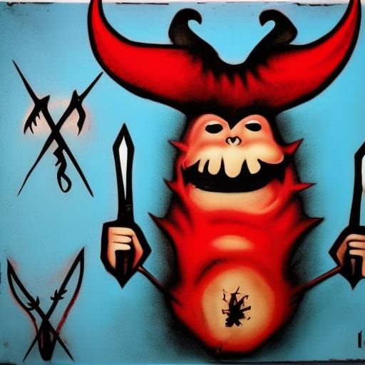 Barbed Demon in Fiery Depths