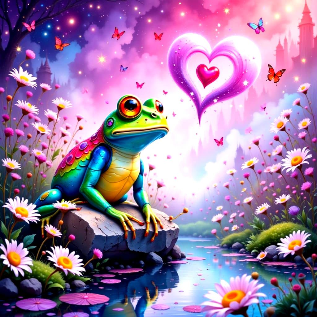 A whimsical frog