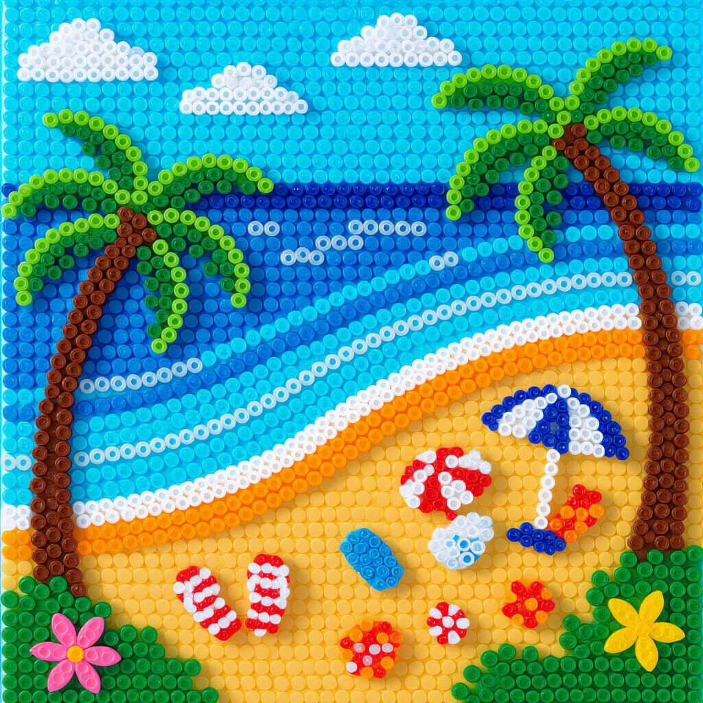 Beaded Beach Scene: A Colorful Craft Creation