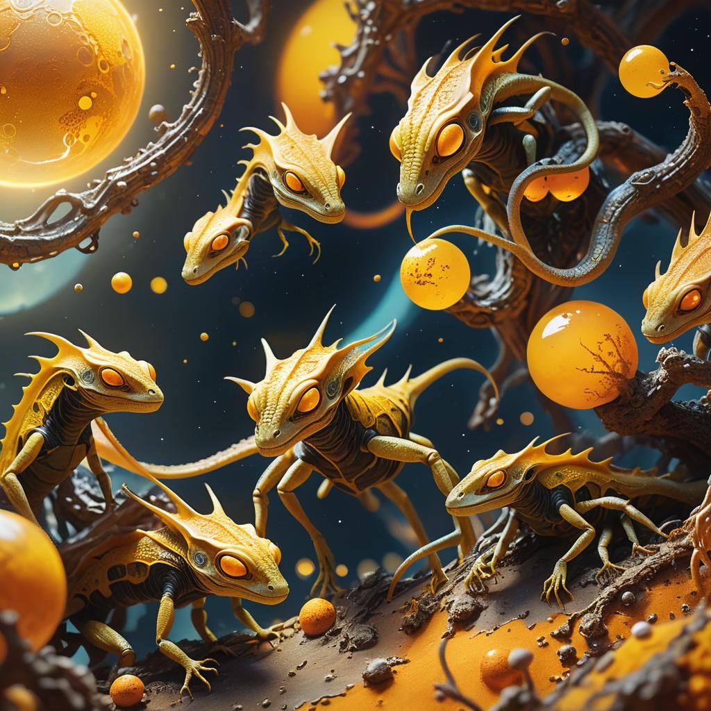 Alien Xeno-Ecosystem Thrives in Vibrant Exoplanetary Haven