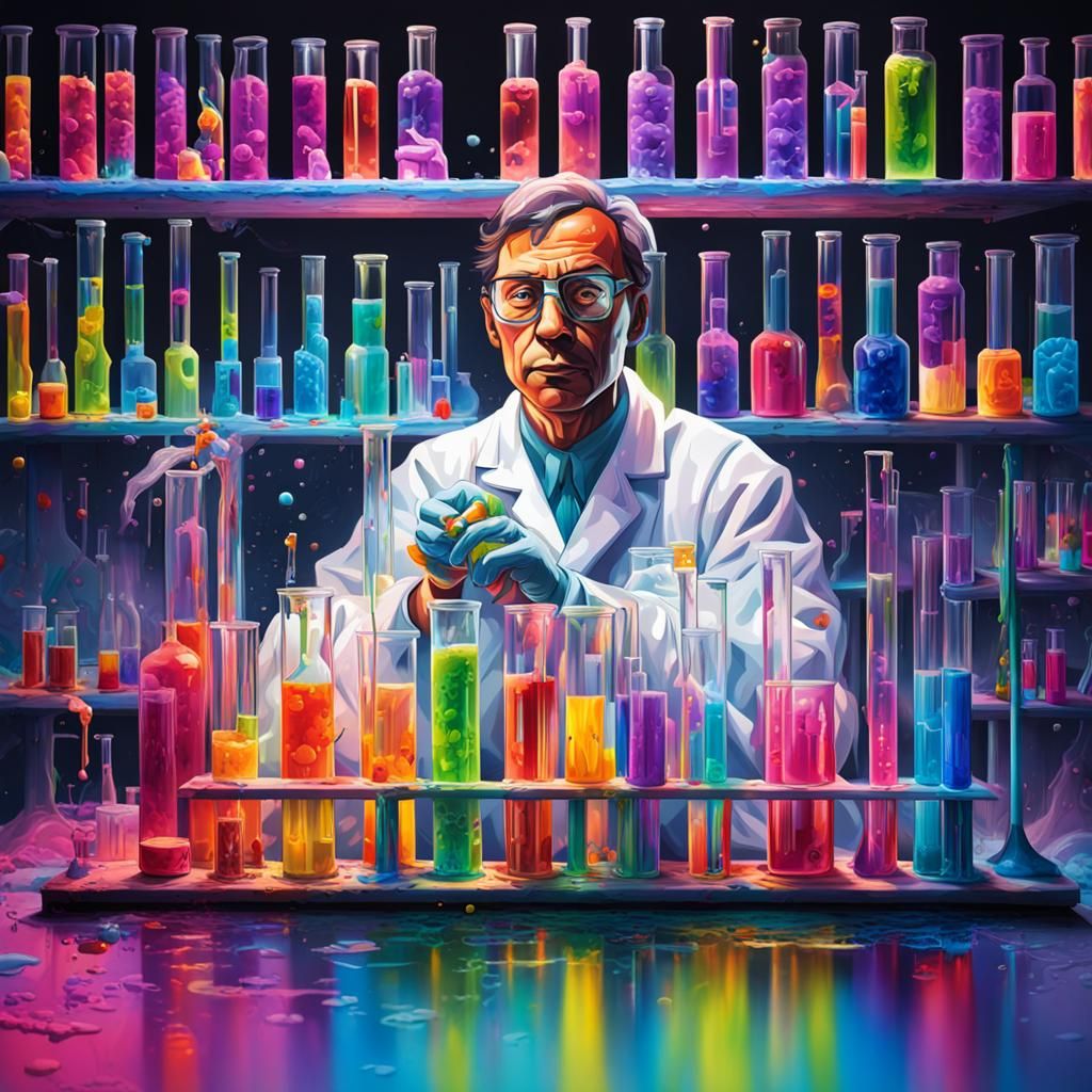 Vibrant Nuclear Frenzy in Graffiti Art Style