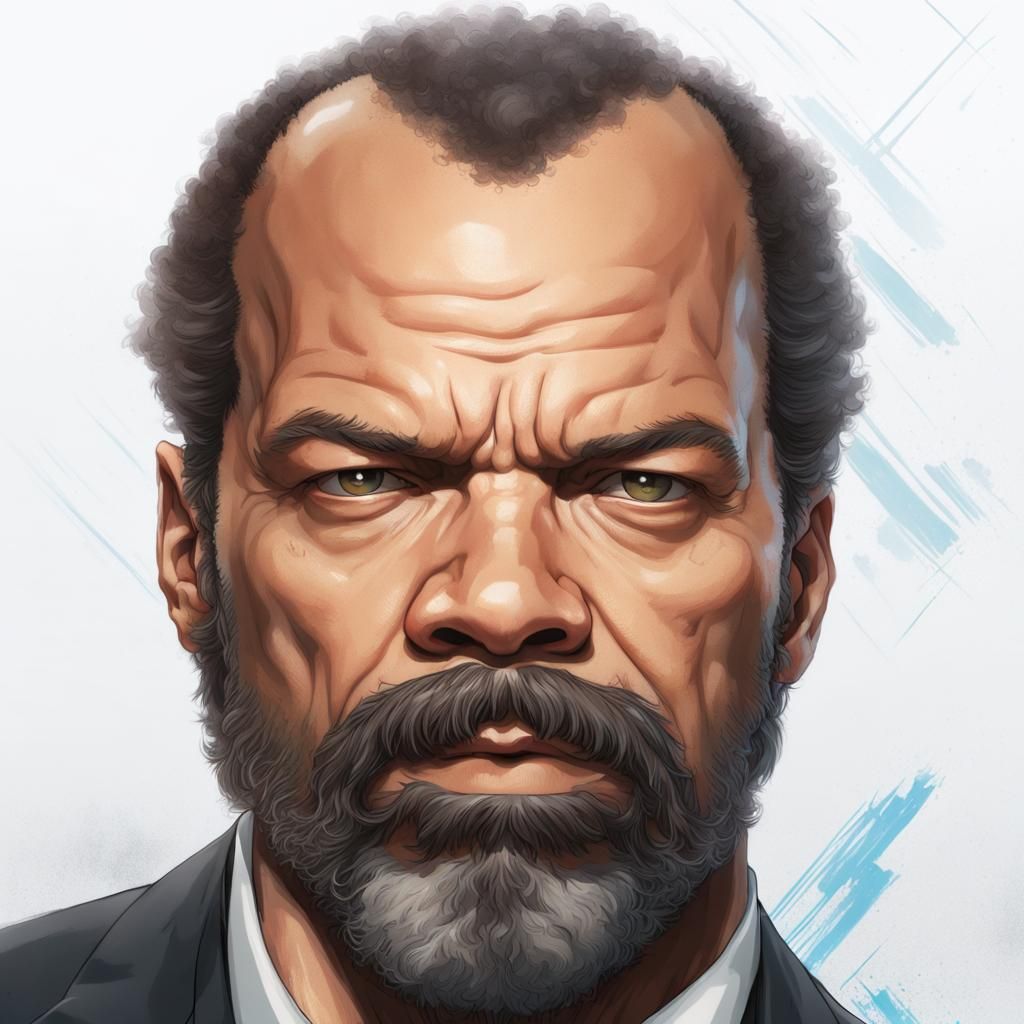 DARPA Chief Donald Anderson in Luxurious Suit, in the Style...