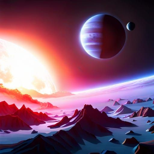 planets inside a prismatic sphere  3D Game Cinematic Feel, E...