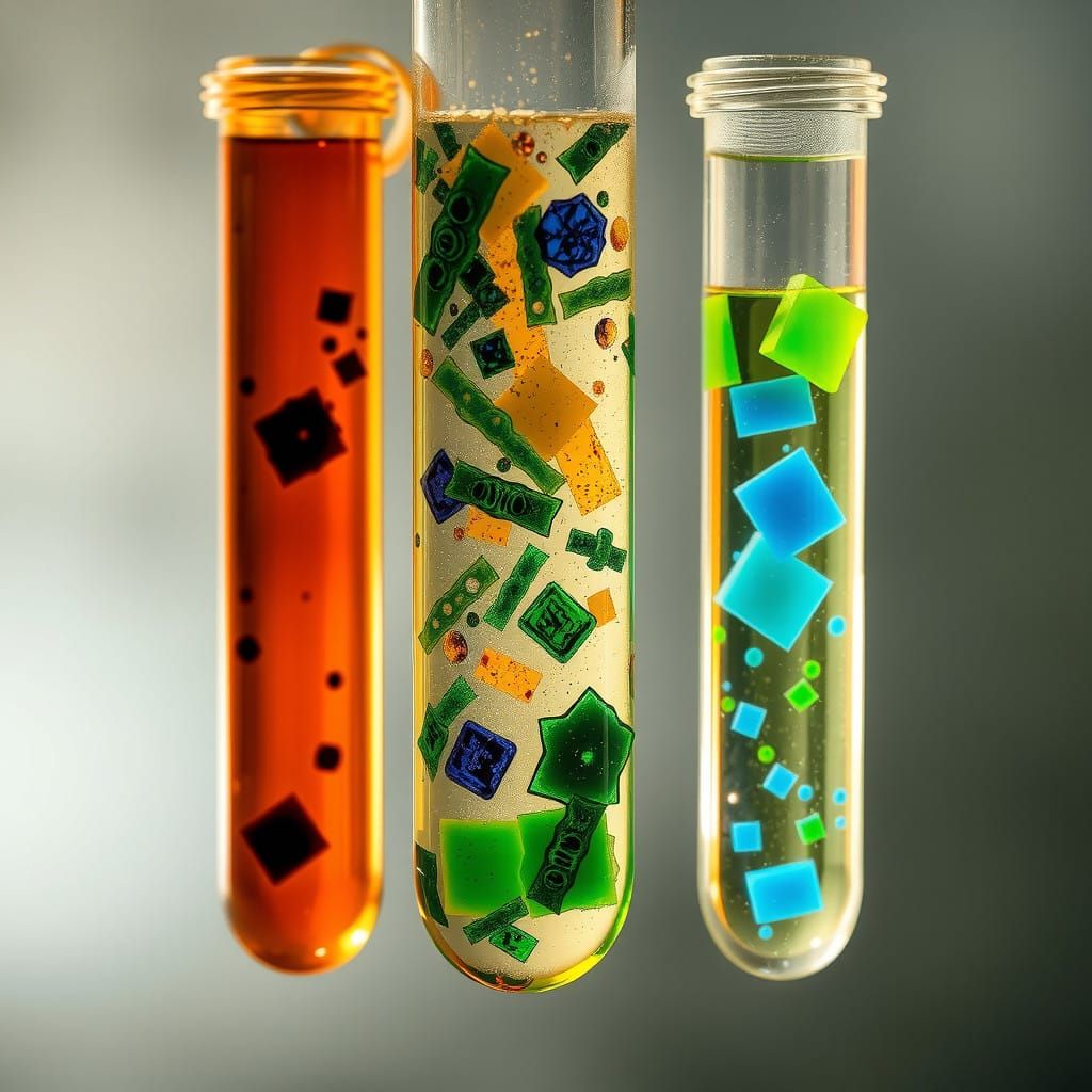 Bacteria Blooms in Vibrant Post-Impressionist Scene